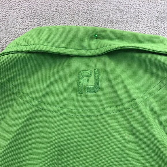 Footjoy Mens Polo Shirt Size L Green Short Sleeve Collared Golf Shirt - Picture 12 of 15